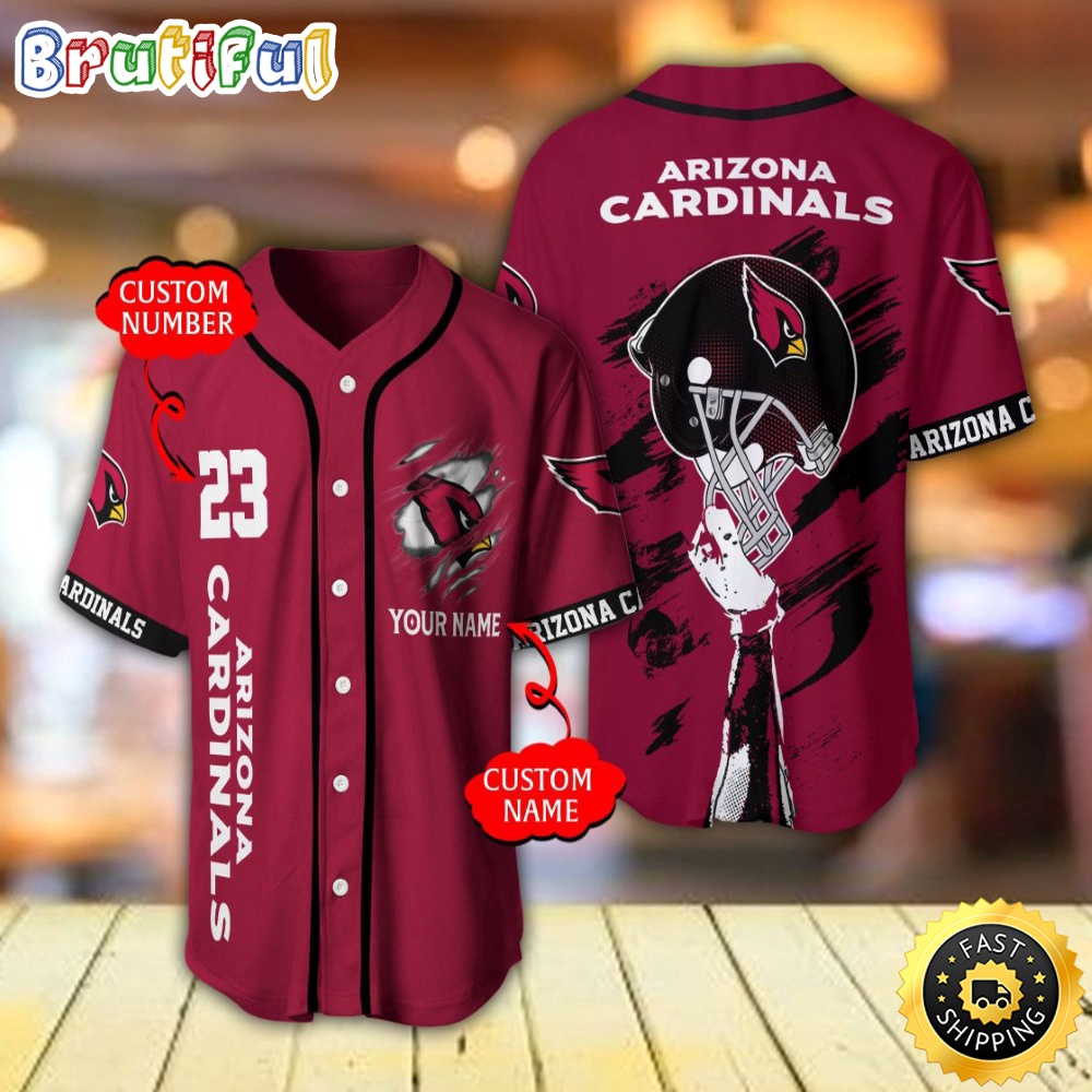 Personalized NFL Arizona Cardinals Baseball Jersey For Fans