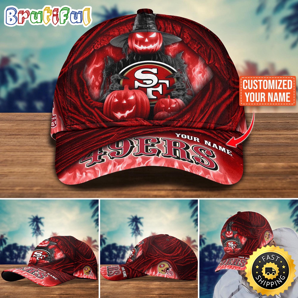 San Francisco 49ers Baseball Cap Halloween Custom Cap For Fans