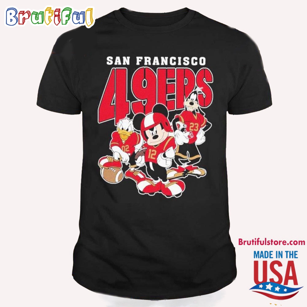 San Francisco 49ers Mickey Donald Duck And Goofy T Shirt, San Francisco 49ers Football Team 2024 Shirt