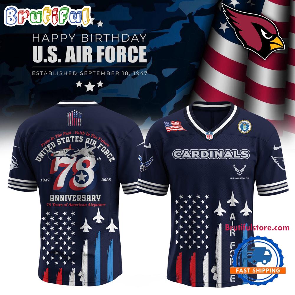 Arizona Cardinals 2025 NFL US Air Force Birthday Football Jersey