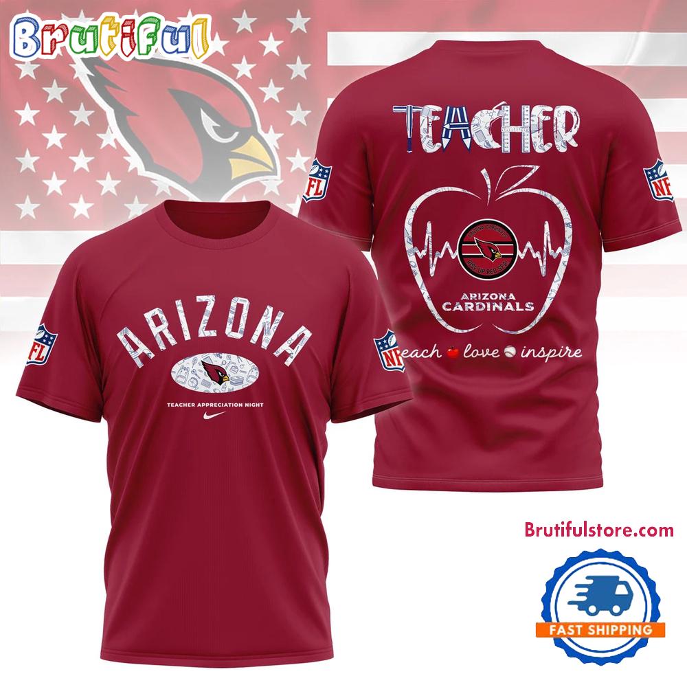 Arizona Cardinals Teacher Appreciation Night 2025 3D Shirt