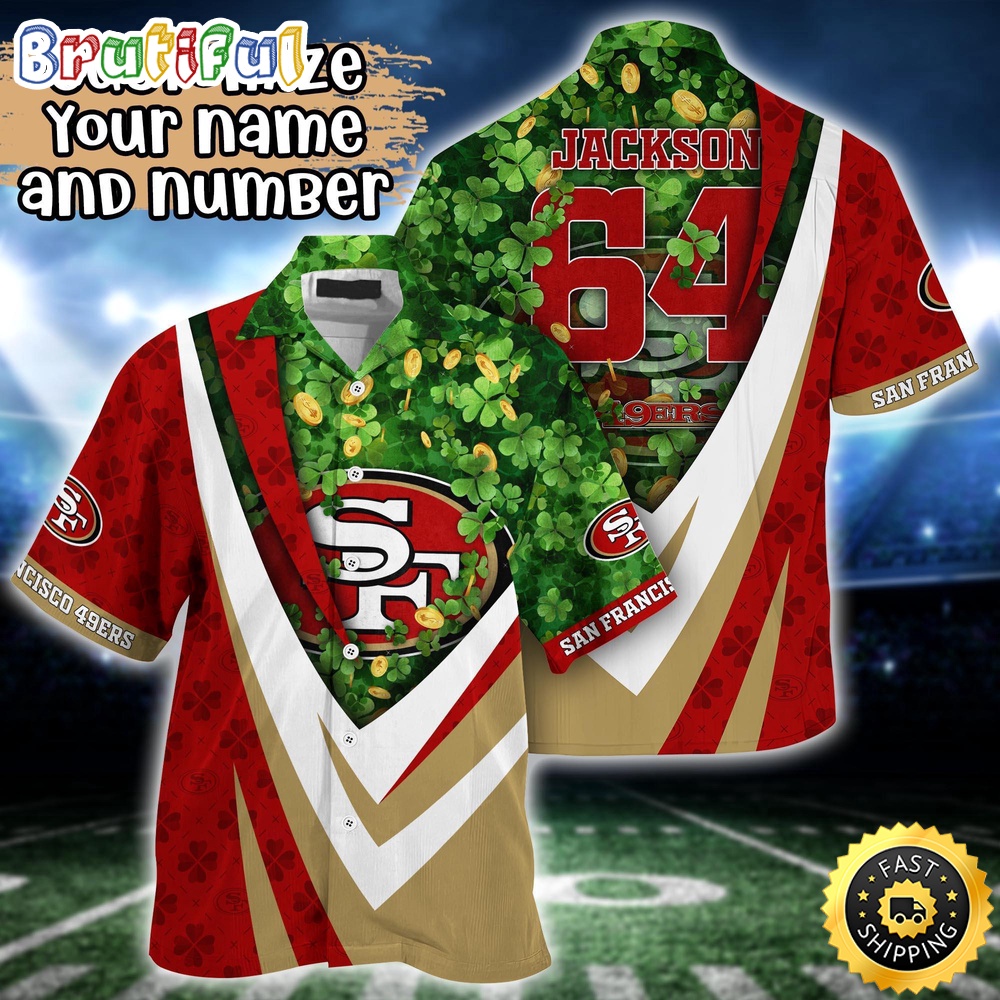 Customized NFL San Francisco 49ers Hawaii Shirt St Patricks Day Aloha Shirt