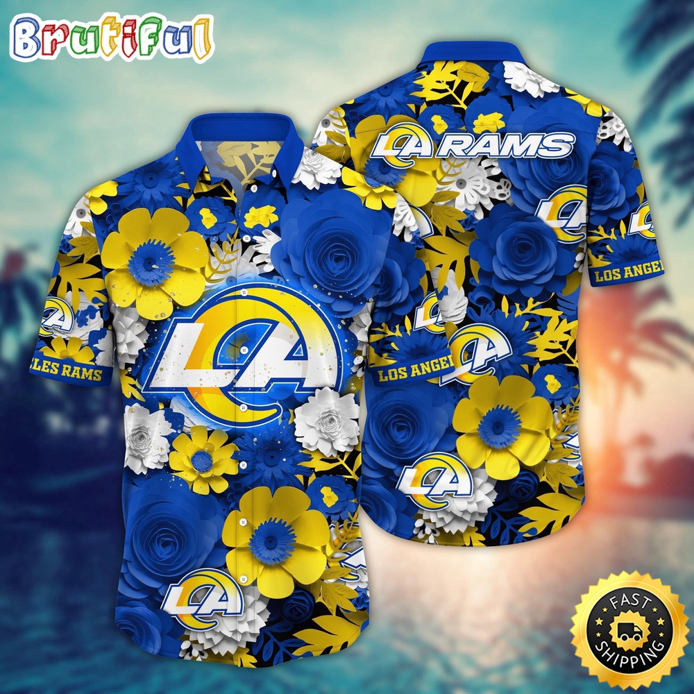Los Angeles Rams Hawaii Shirt  Flower Colorful Coastal Wear