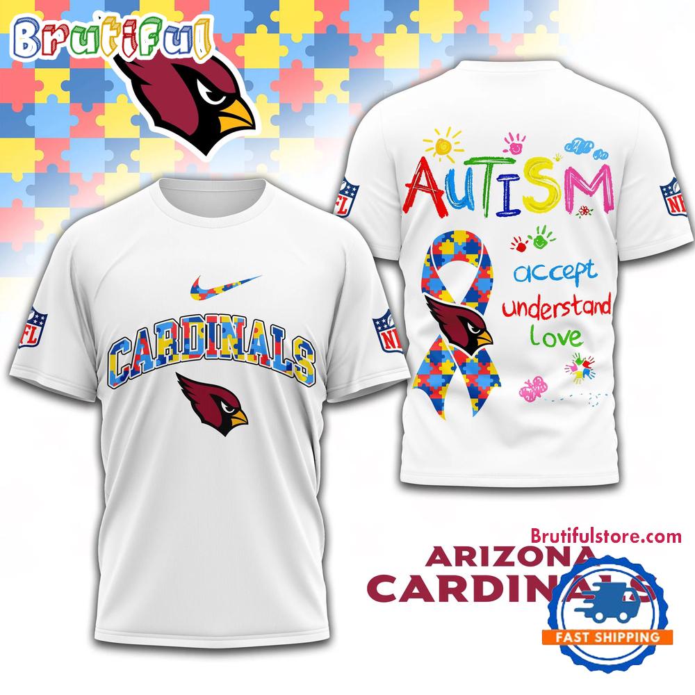 NFL Arizona Cardinals Autism Awareness Accept Understand Love All Over Print Shirt
