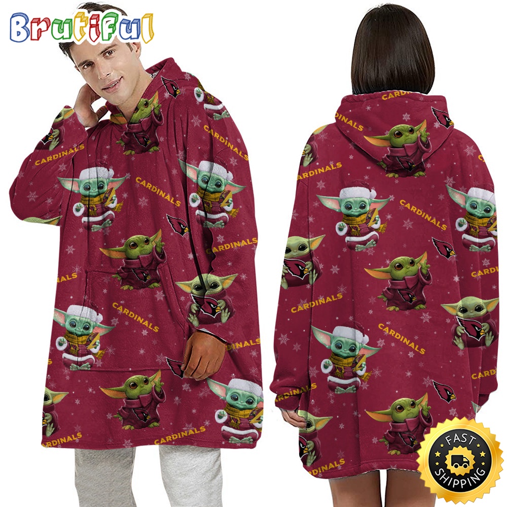 NFL Arizona Cardinals Blanket Hoodie Baby Yoda Unisex Hoodie