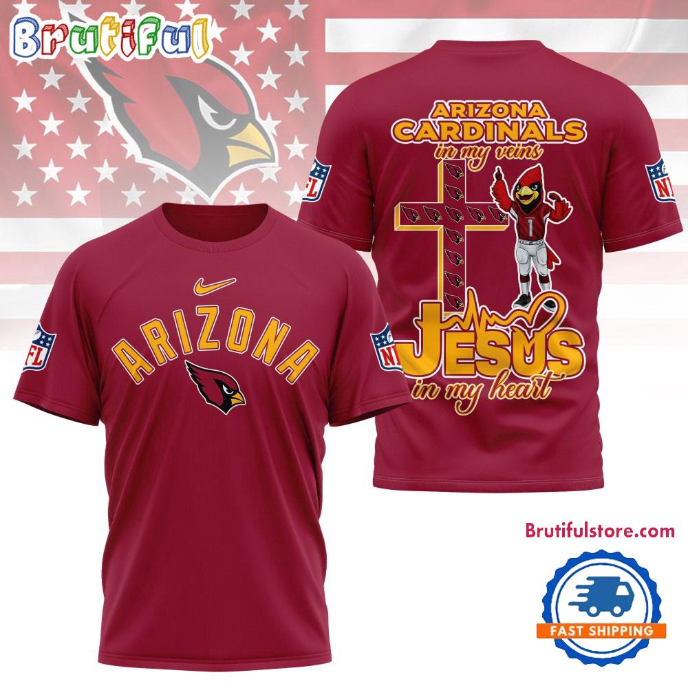NFL Arizona Cardinals Football And Jesus 3D Shirt