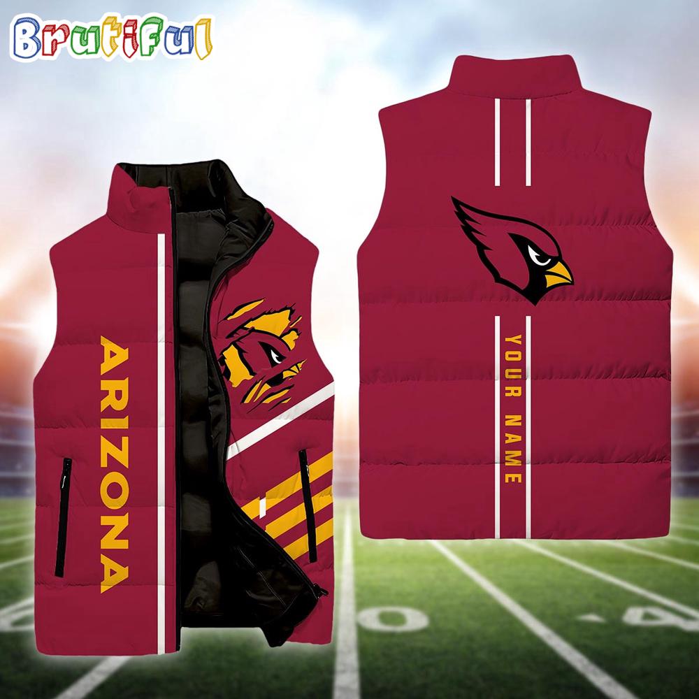 NFL Arizona Cardinals Football New Season Personalized Sleeveless Down Puffer Jacket