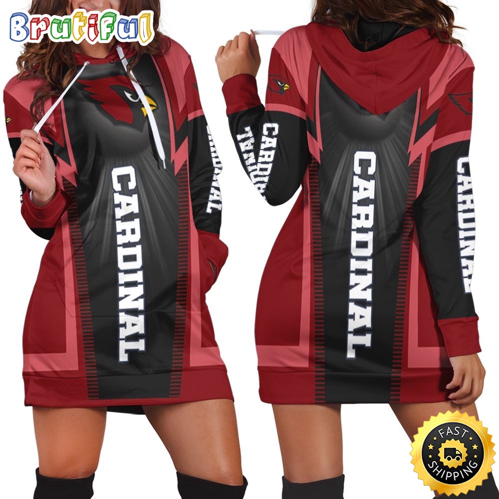 NFL Arizona Cardinals Hoodie Dress Print 3D Hoodie Women For Fans