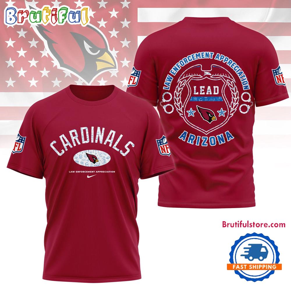 NFL Arizona Cardinals Law Appreciation Month 3D Shirt, Football Law Appreciation Month TShirt