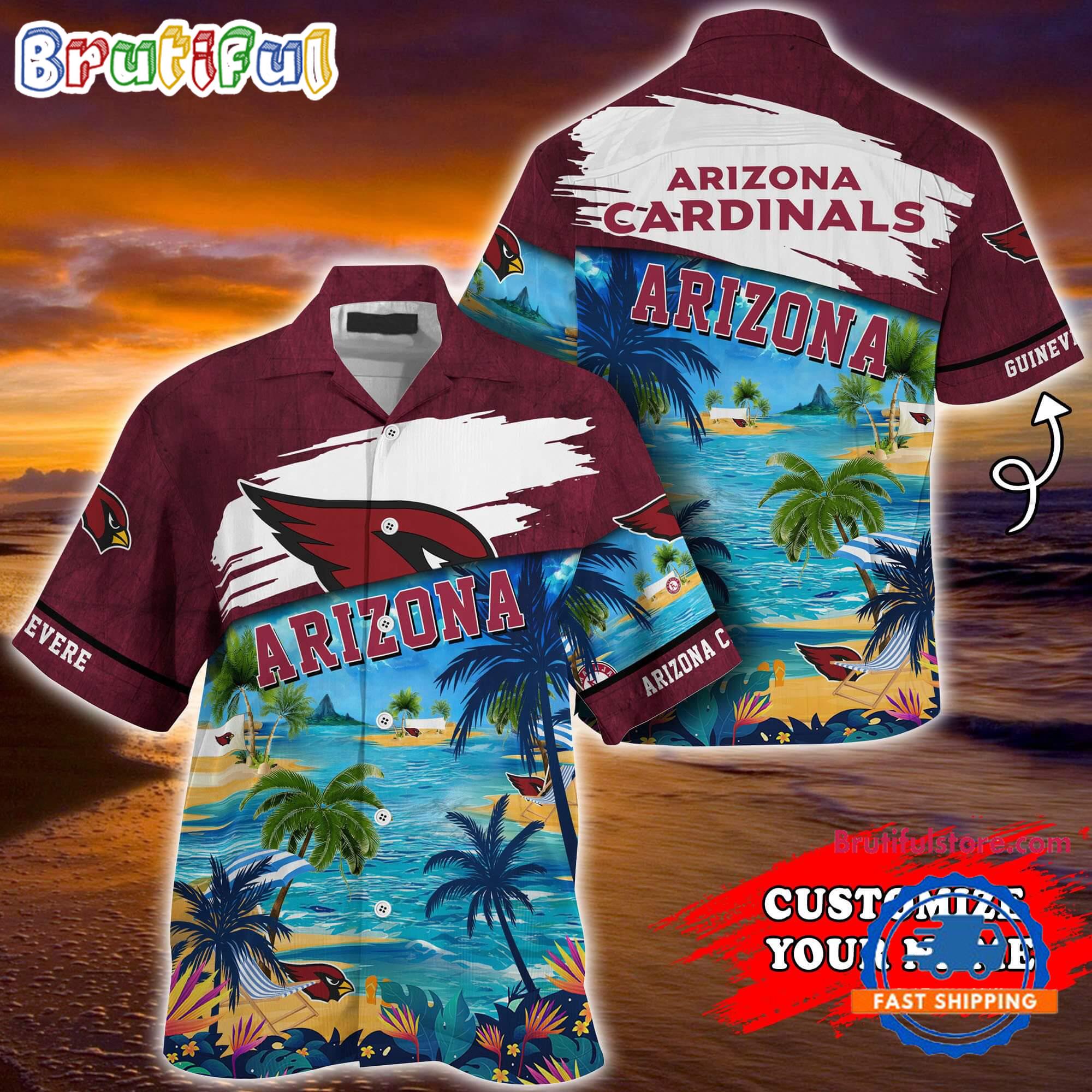 NFL Arizona Cardinals Palm Tree Hot Summer Hawaiian Shirt Gifts Sport Fans