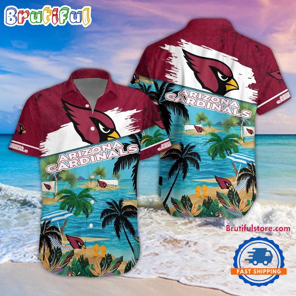 NFL Arizona Cardinals Palm Tree Summer Beach Aloha Hawaiian Shirt