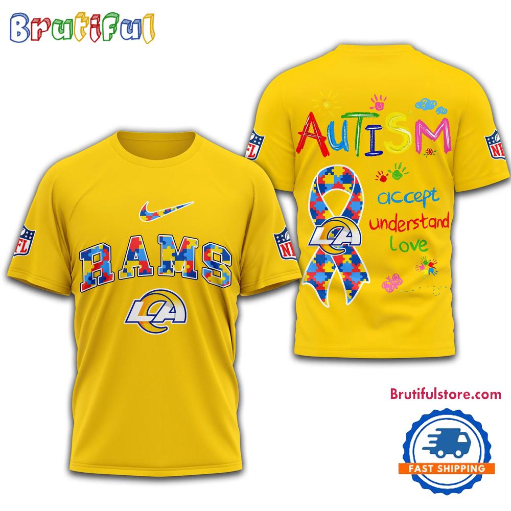 NFL Los Angeles Rams 2025 Autism Awareness 3D Shirt