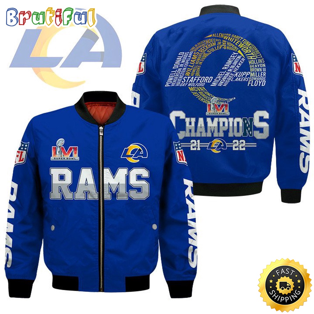 NFL Los Angeles Rams Bomber Jacket Stylish Bomber Coats