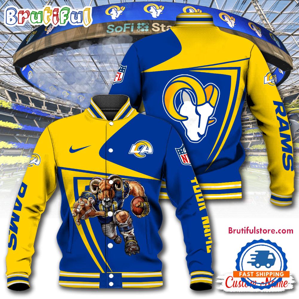 NFL Los Angeles Rams Football Mascot Limited New Design Baseball Jacket