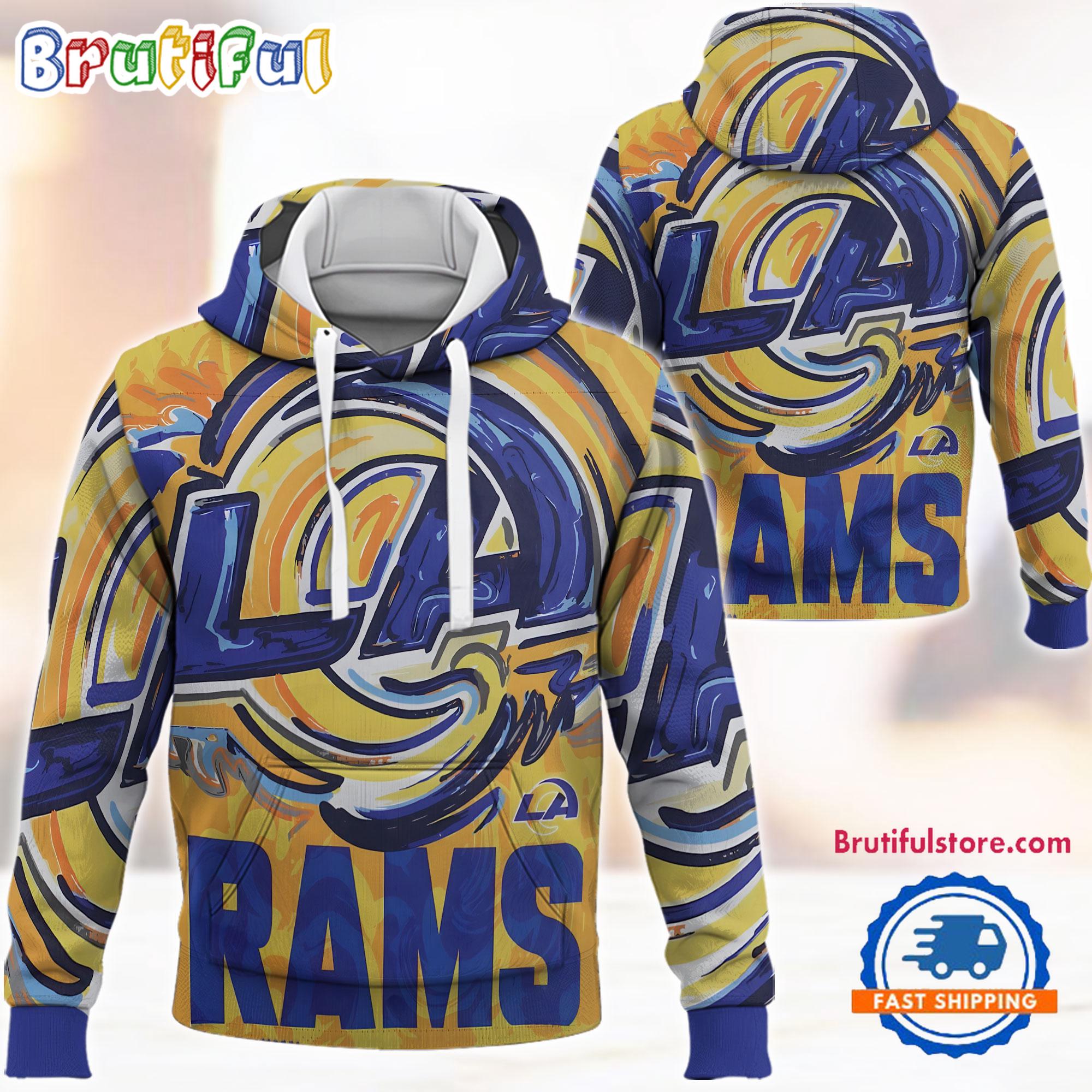NFL Los Angeles Rams Football Team 2024 Season Art Print New Hoodie, T Shirt, Sweatshirt