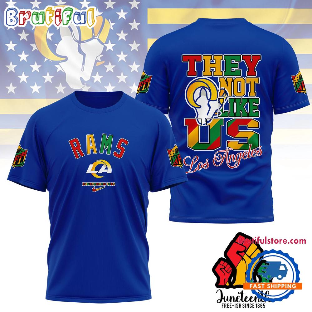 NFL Los Angeles Rams Football Team 2025 Juneteenth Freedom Day Unisex 3D Shirt