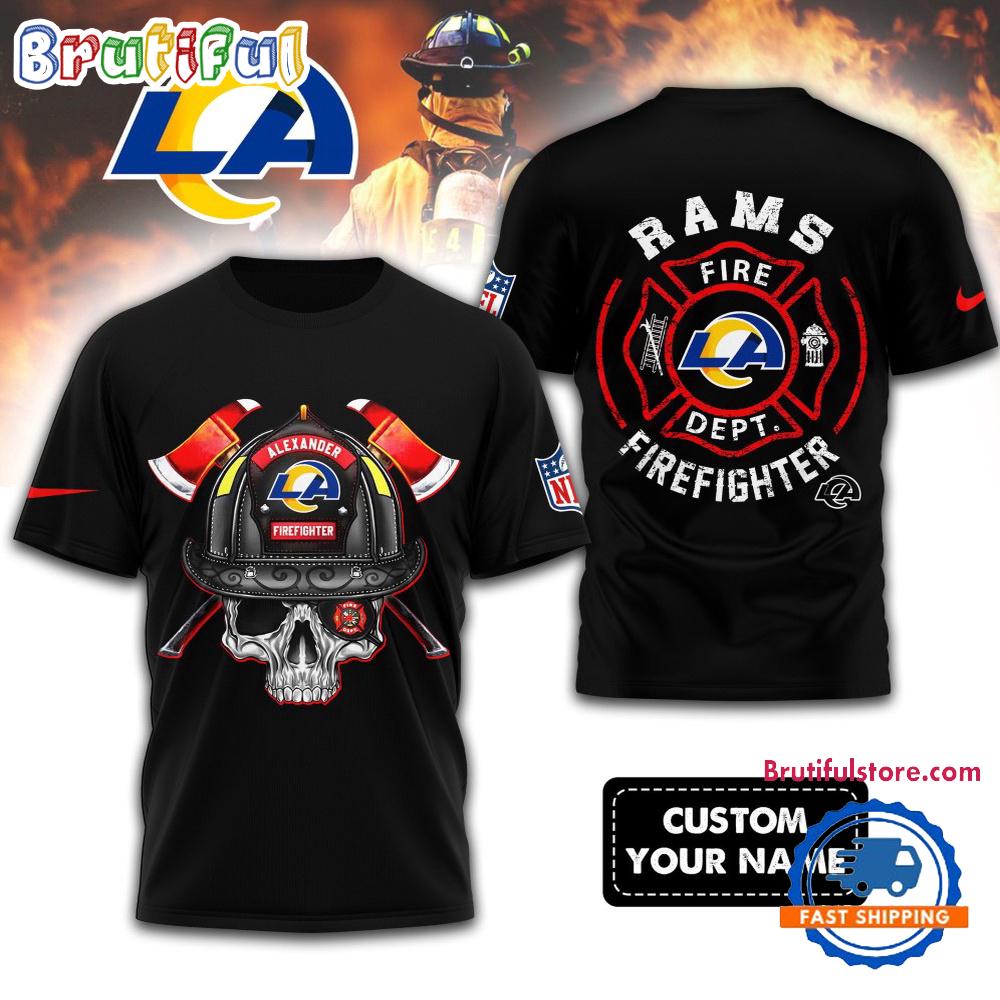NFL Los Angeles Rams Football Team Fire Fighter Unisex 3D Shirt