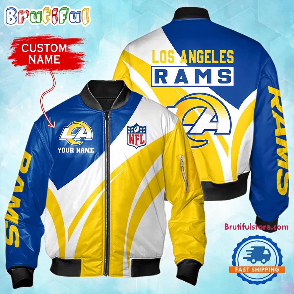 NFL Los Angeles Rams Football Team Logo Personalized Bomber Jacket