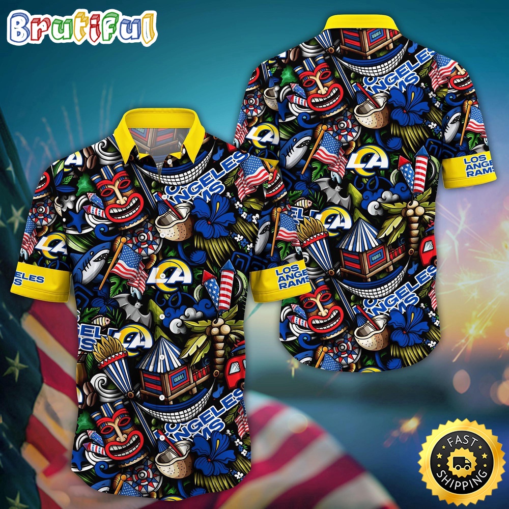 NFL Los Angeles Rams Hawaii Shirt Tiki Me Off Aloha Shirt