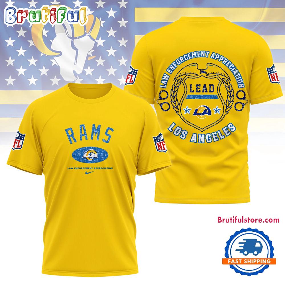 NFL Los Angeles Rams Law Appreciation Month 3D Shirt, Football Law Appreciation Month TShirt