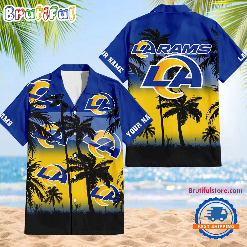 NFL Los Angeles Rams Palm Tree Summer Design Aloha Hawaiian Shirt