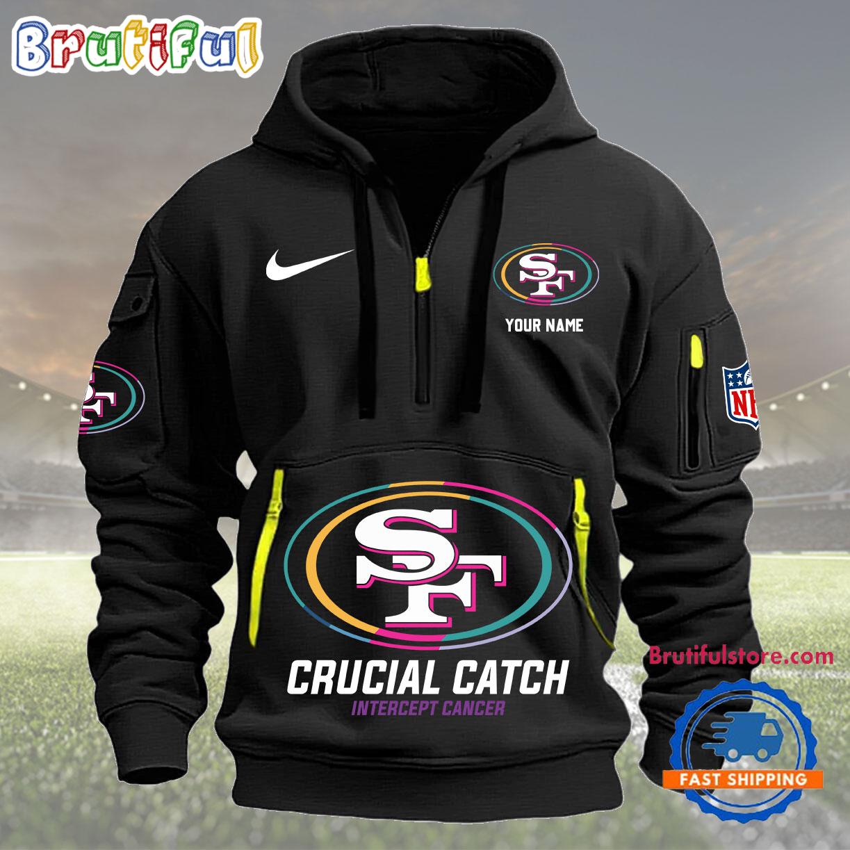 NFL San Francisco 49ers 2024 NFL Crucial Catch Custom New Hoodie