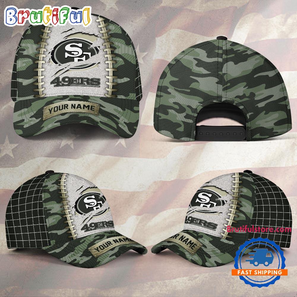 NFL San Francisco 49ers Camo Hunting Custom Name Classic Cap