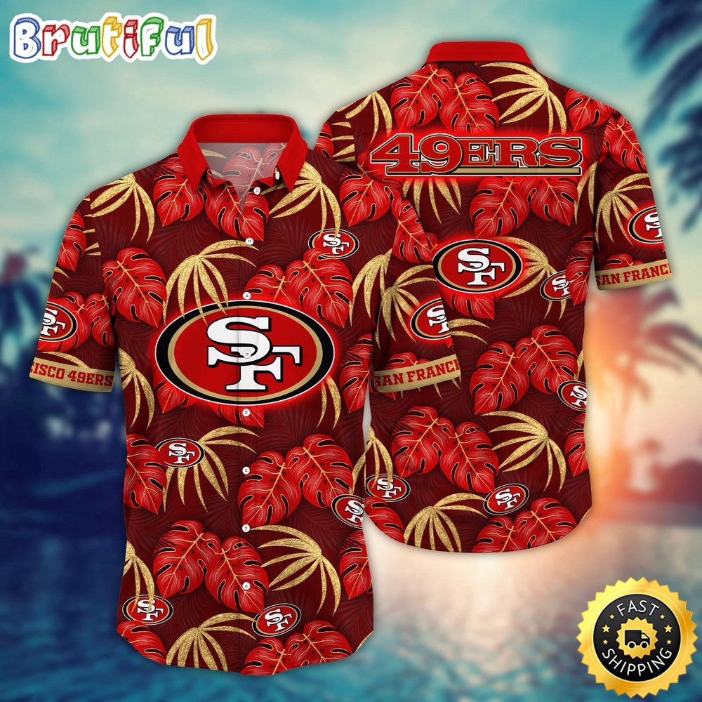 NFL San Francisco 49ers Hawaii Shirt Flower Beachy Keen Fashion
