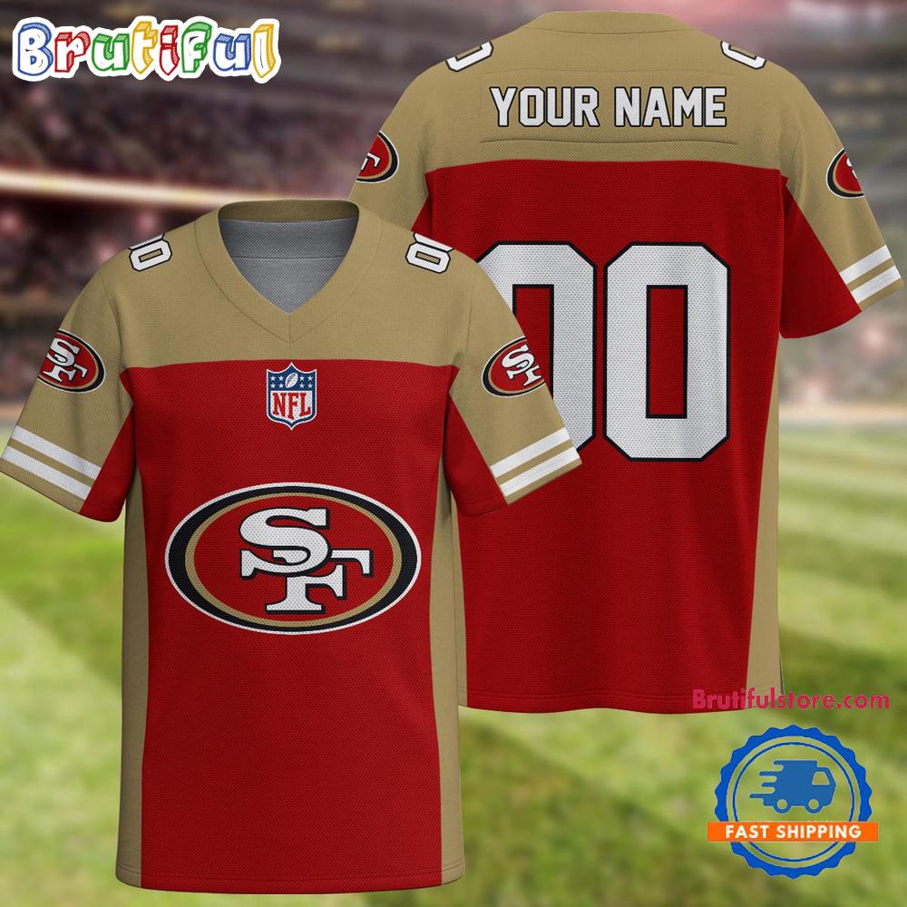 NFL San Francisco 49ers Team New Season Personalized Football Jersey