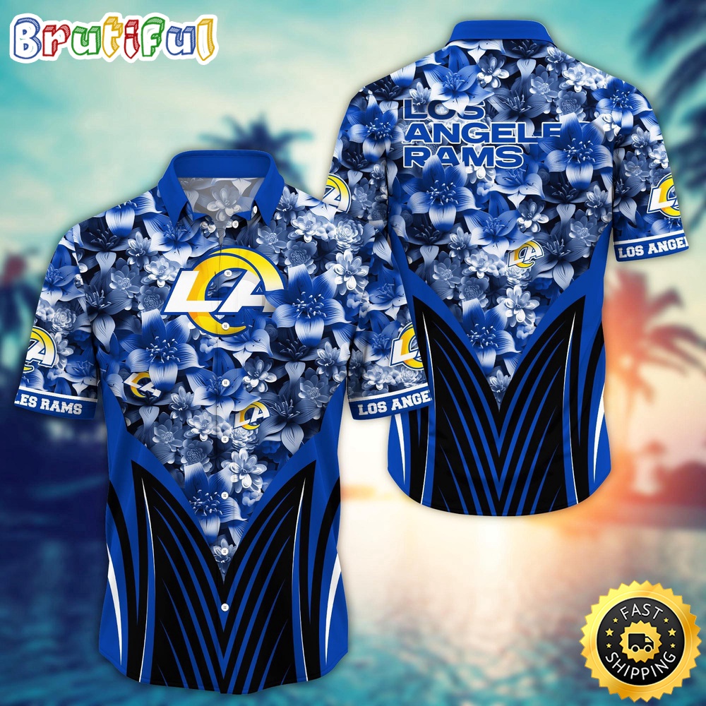 Personalized NFL Los Angeles Rams Hawaiian Shirt Tropical Aloha Shirt