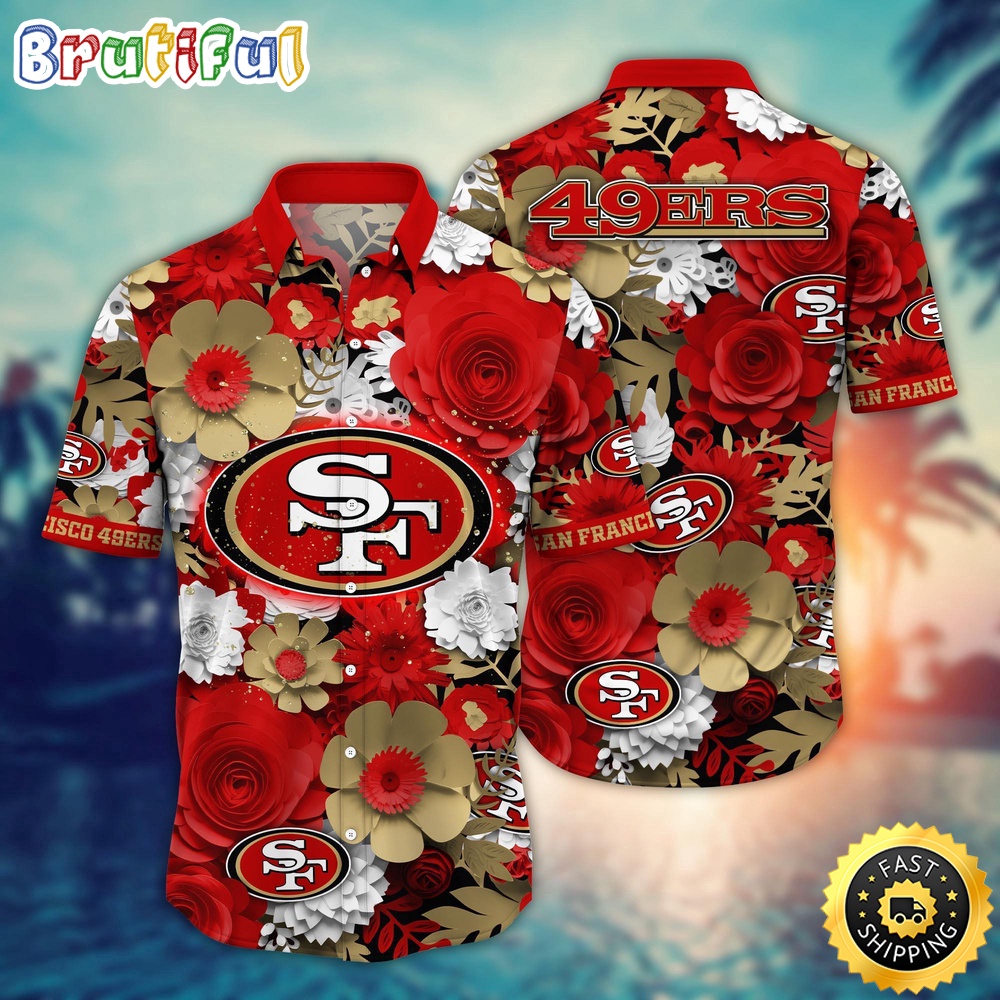 San Francisco 49ers Hawaii Shirt  Flower Colorful Coastal Wear