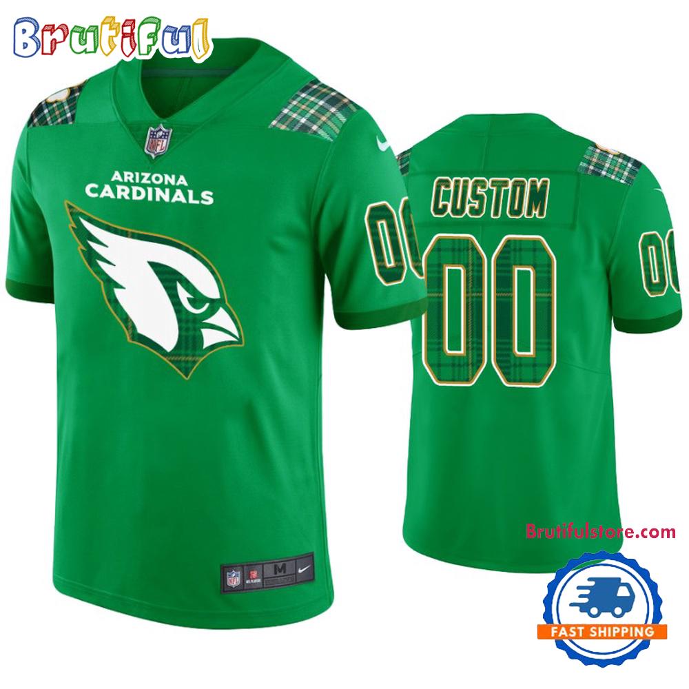 St. Patricks Day Arizona Cardinals Custom Kelly Green Football Jersey