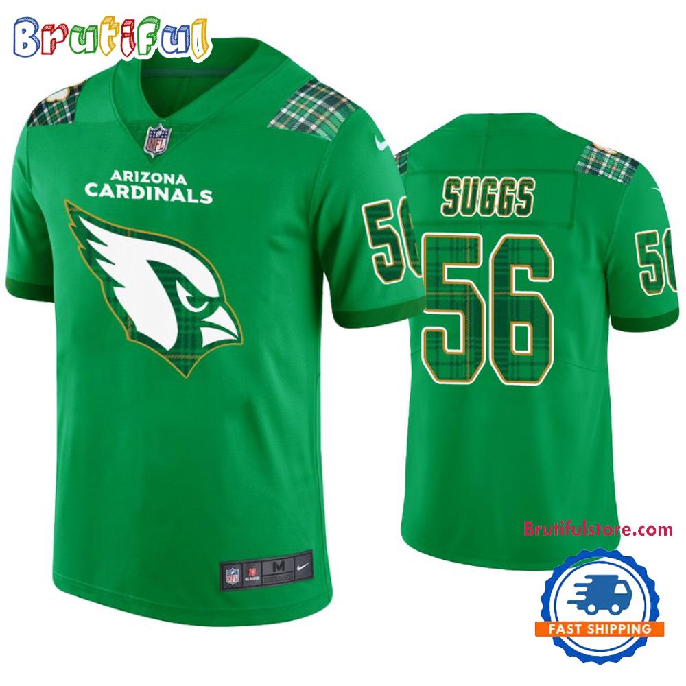 Terrell Suggs Arizona Cardinals #56 St. Patricks Day Kelly Green Football Jersey