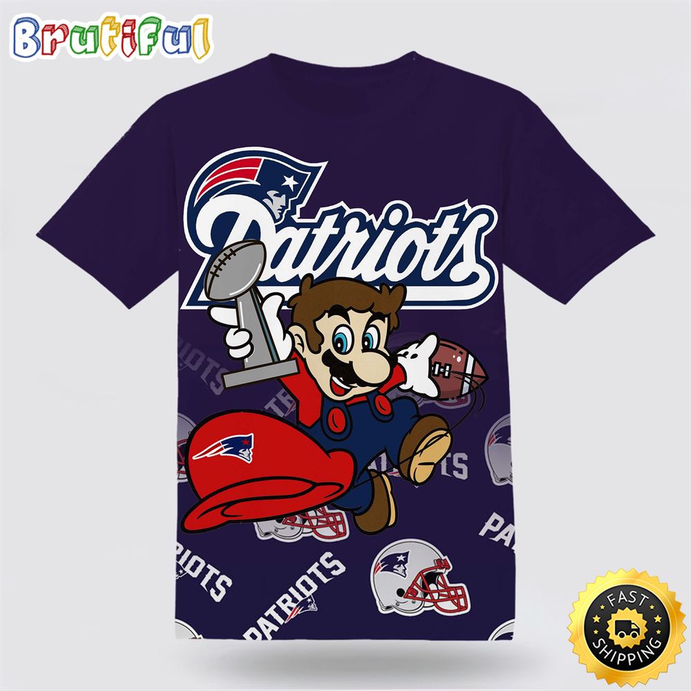 NFL New England Patriots Super Mario T Shirt Summer Style Meets Football Fandom