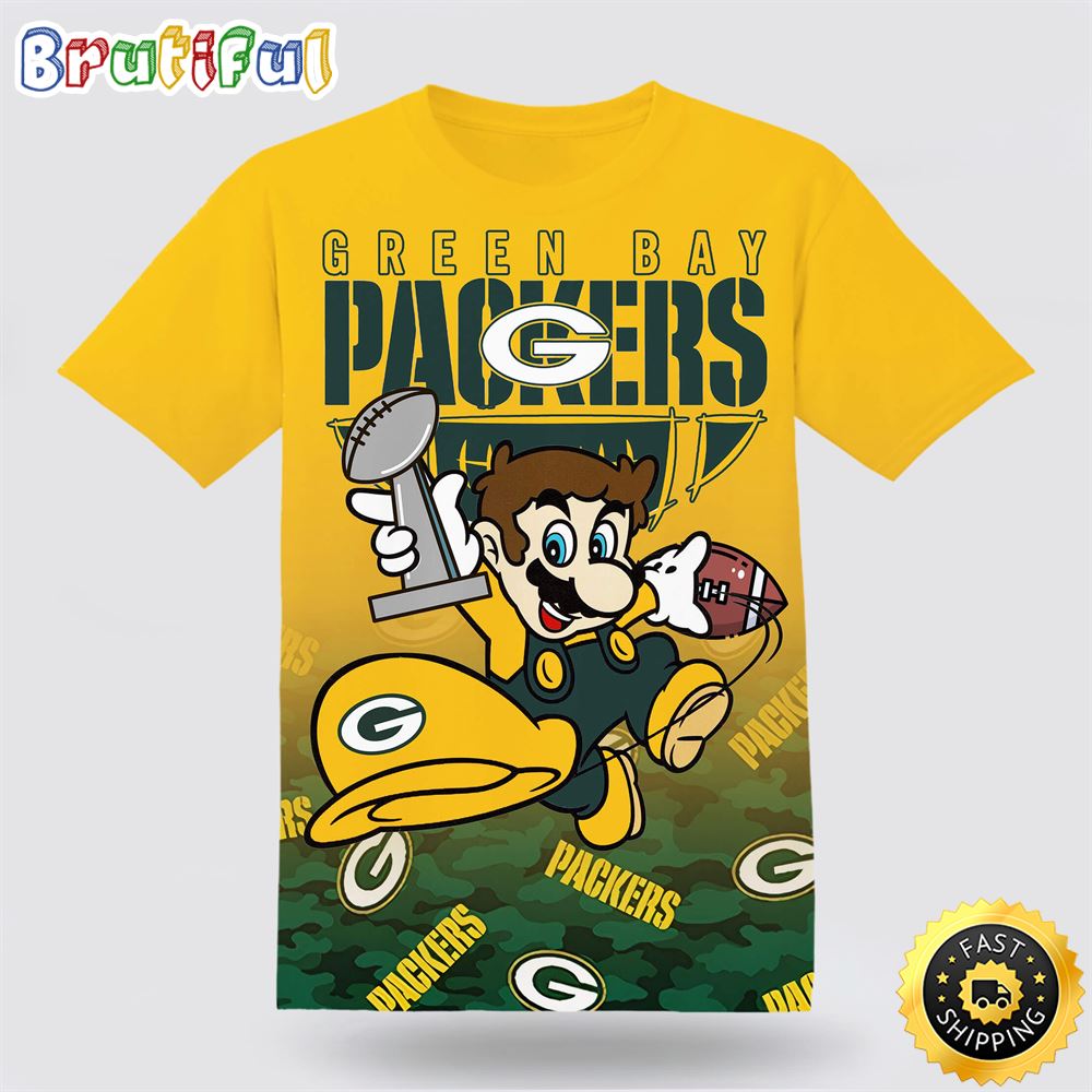 NFL Green Bay Packers Super Mario T Shirt Summer Style Meets Football Fandom