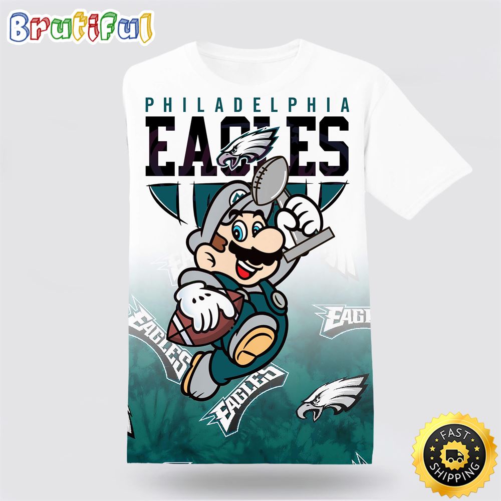 NFL Philadelphia Eagles Super Mario T Shirt Summer Style Meets Football Fandom