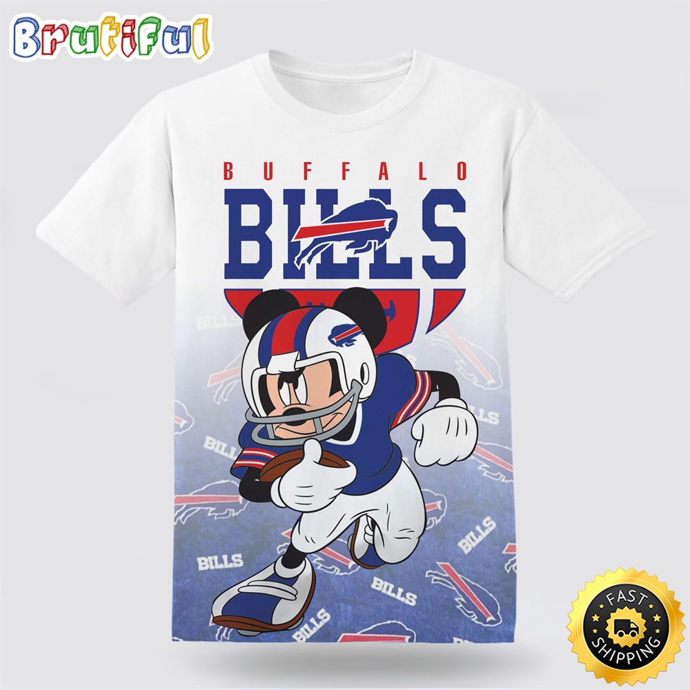 NFL Buffalo Bills Mickey T Shirt Show Your Team Spirit In Tropical Style