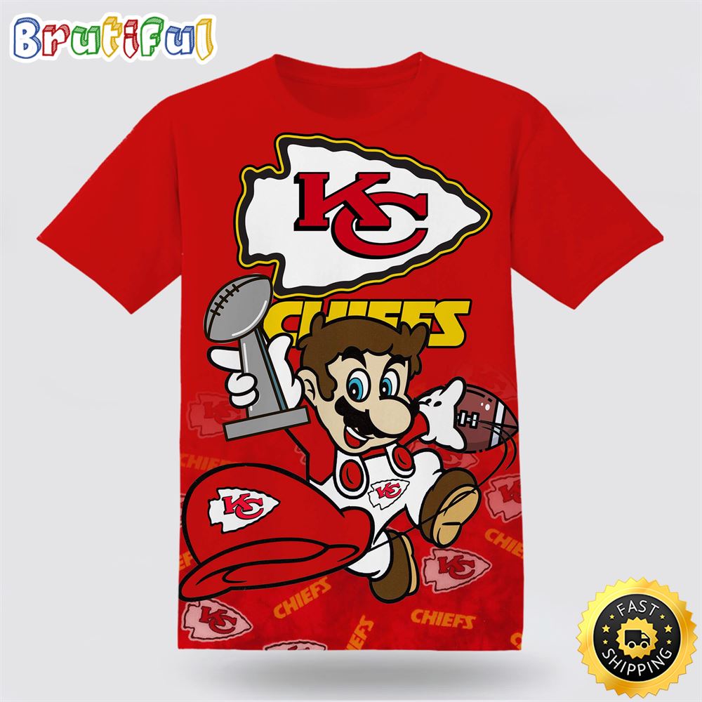 NFL Kansas City Chiefs Super Mario T Shirt Summer Style Meets Football Fandom