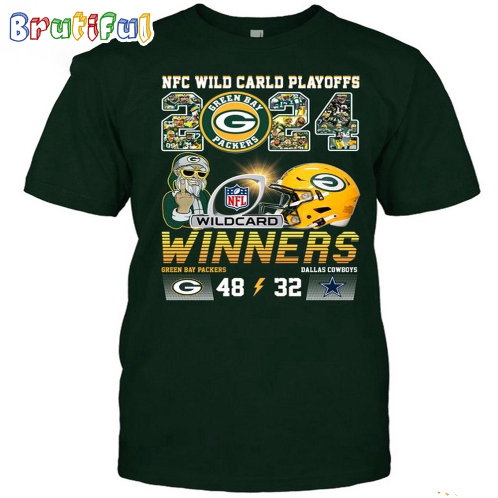 2024 NFC Wild Carld Playoffs Winners Green Bay Packers 48 32 Dallas Cowboys T-Shirt