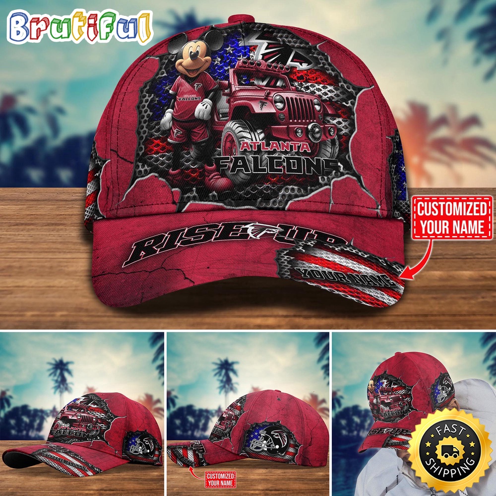 Atlanta Falcons Baseball Cap Mickey Mouse Customize Cap