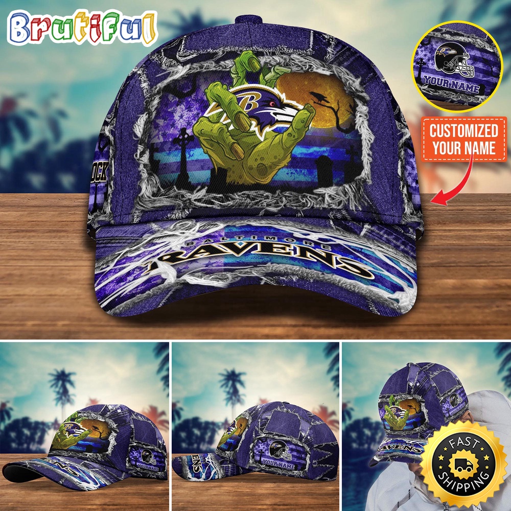 Baltimore Ravens Baseball Cap Halloween Cap Customize For This Season