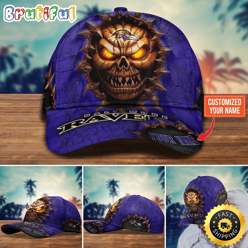 Baltimore Ravens Baseball Cap Halloween Custom Cap For This Season