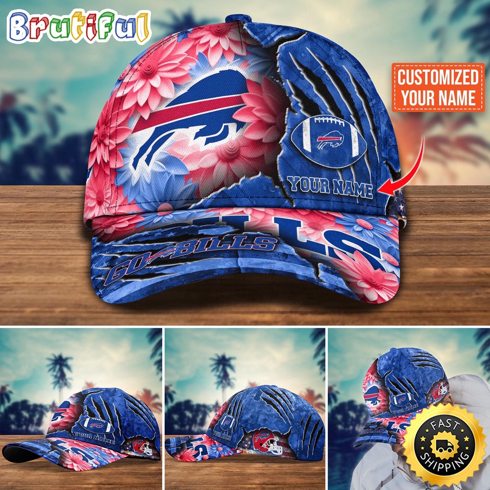 Buffalo Bills Baseball Cap Flower New Trending Custom Cap For Fan