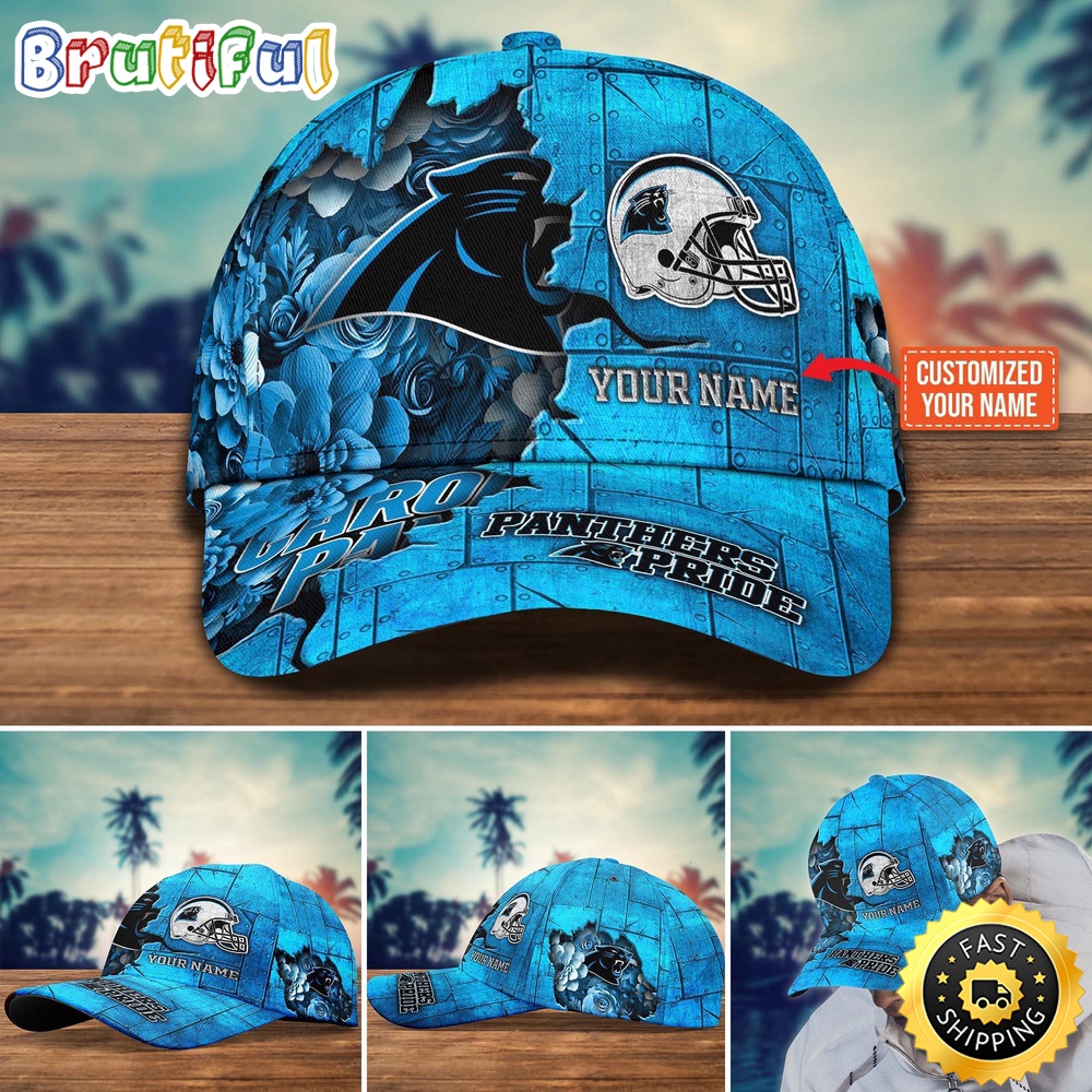 Carolina Panthers Baseball Cap Flower Custom Trending Cap