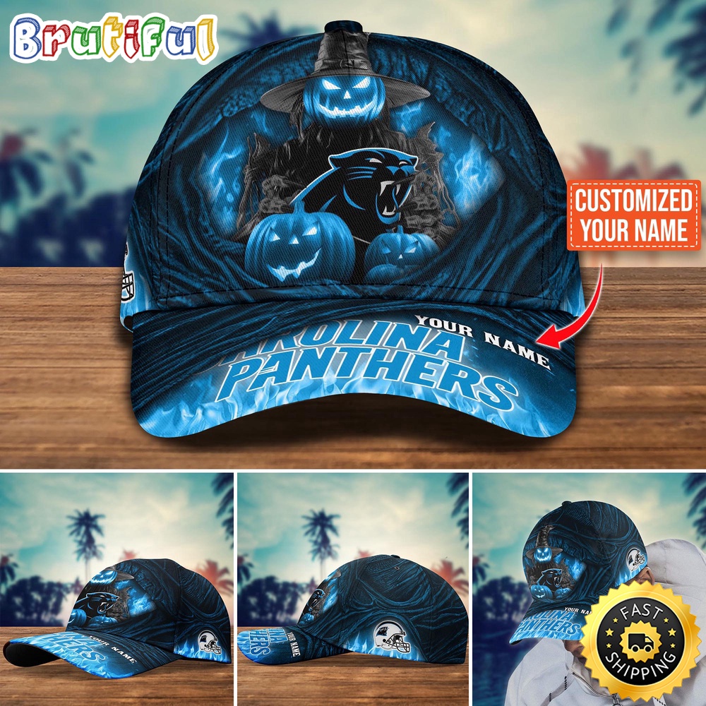 Carolina Panthers Baseball Cap Halloween Custom Cap For Fans