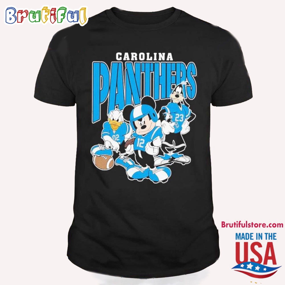 Carolina Panthers Mickey Donald Duck And Goofy T Shirt, Carolina Panthers Football Team 2024 Shirt