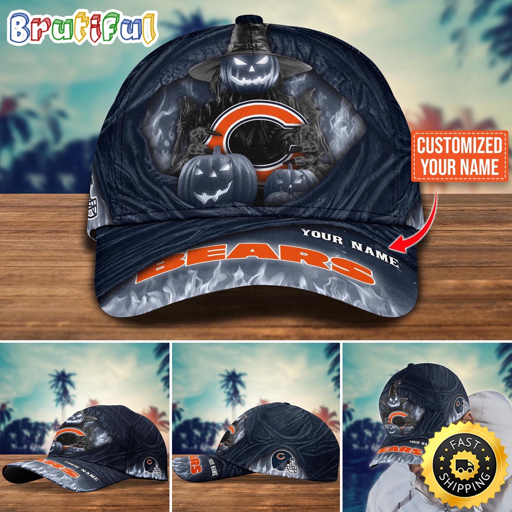 Chicago Bears Baseball Cap Halloween Custom Cap For Fans