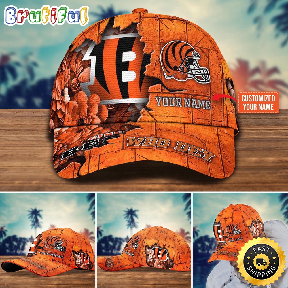 Cincinnati Bengals Baseball Cap Flower Custom Trending Cap