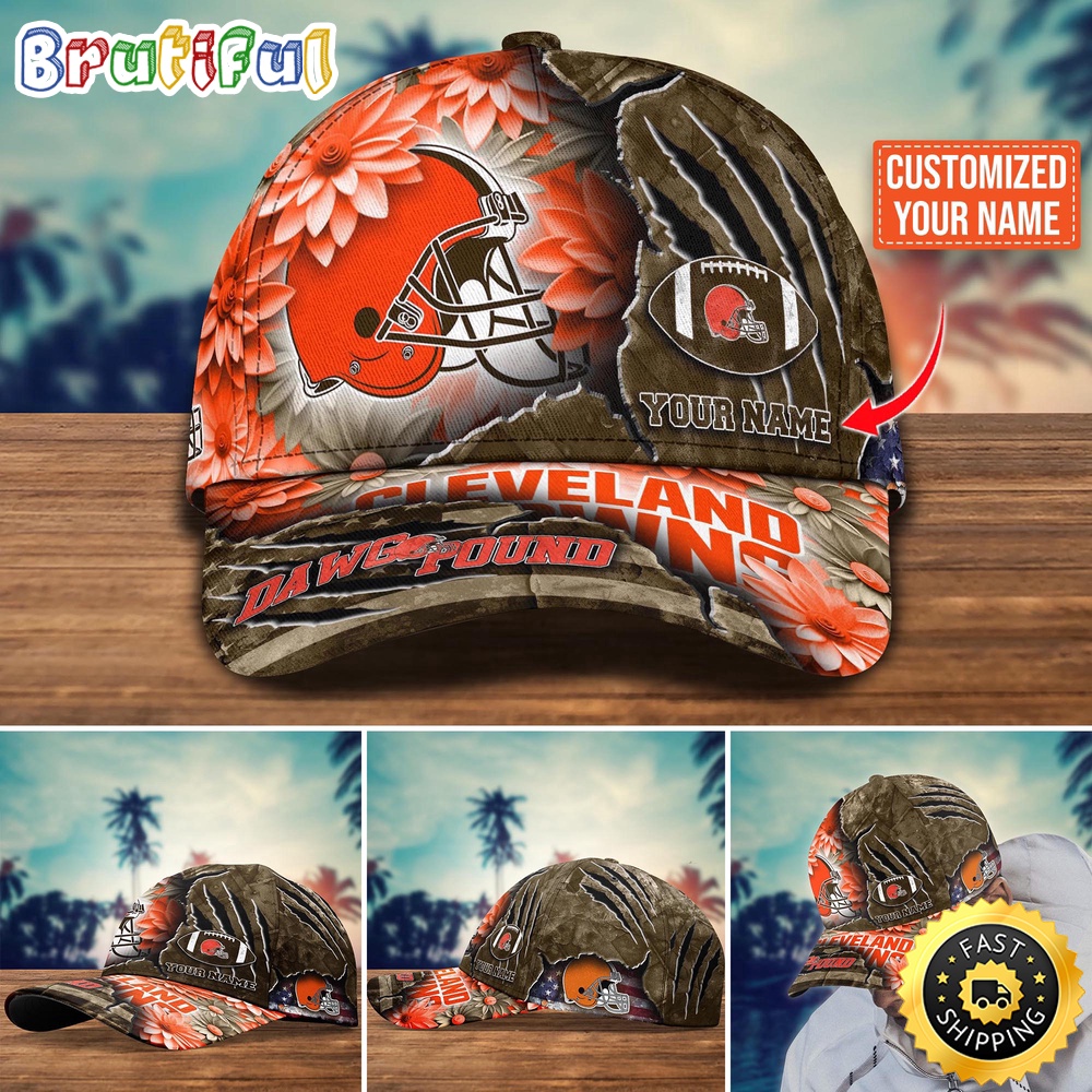 Cleveland Browns Baseball Cap Flower New Trending Custom Cap For Fan