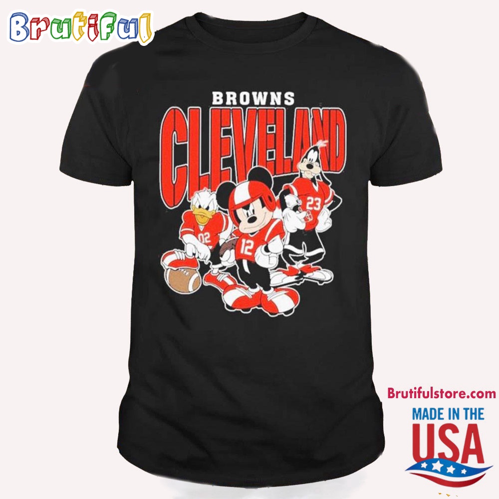 Cleveland Browns Mickey Donald Duck And Goofy T Shirt, Cleveland Browns Football Team 2024 Shirt